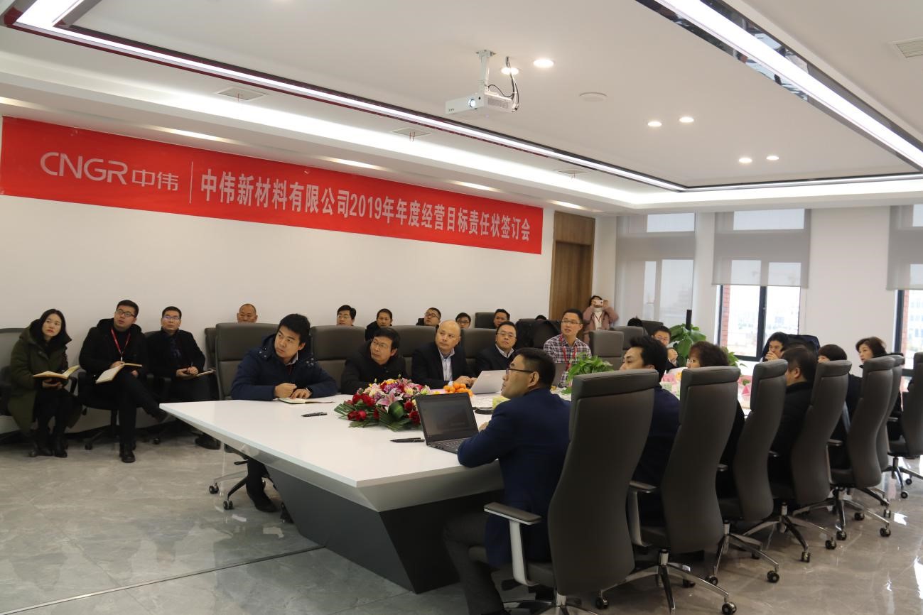 目標(biāo)至上，砥礪前行——中偉新材料2019年度經(jīng)營(yíng)目標(biāo)責(zé)任狀簽訂儀式成功舉行 